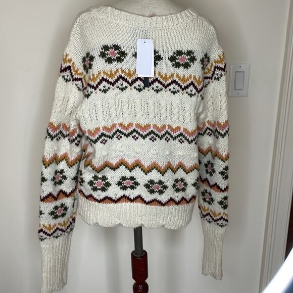 PHILOSOPHY Women's Cable Knit Wool Blend Sweater - Size Large NWT - Picture 11 of 12